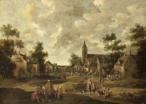 Rue de village, 1664, Cornelis Droochsloot