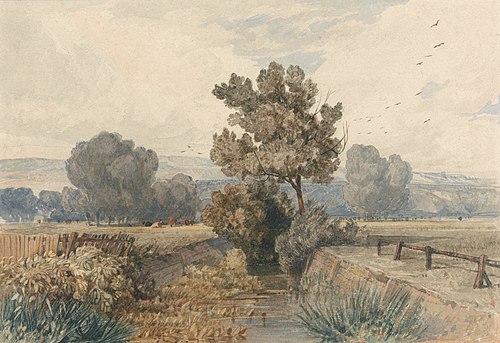 Scene at Elmham, Norfolk, 1840, Miles Edmund Cotman
