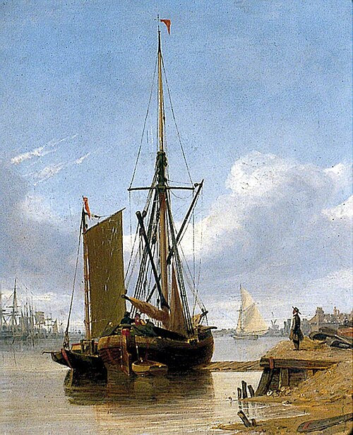 Gorleston Harbour, Norfolk, , Miles Edmund Cotman
