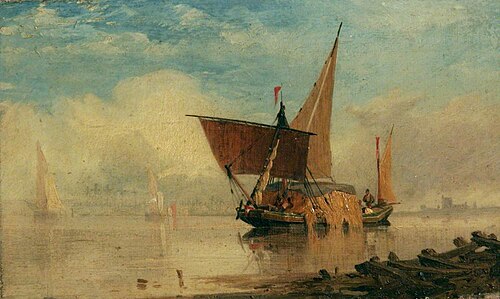 Hay Barge off Yarmouth, Norfolk, , Miles Edmund Cotman