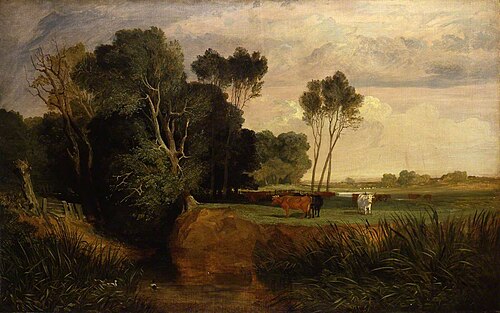 Wooded Landscape with Cattle, , Miles Edmund Cotman