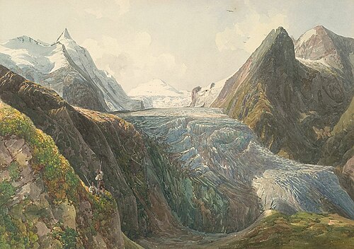 The Great Campanaro and the Glacier Pasterze, 1832, Thomas Ender