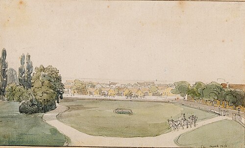 The Upper Garden of Gödöllö Castle, 1826, Thomas Ender