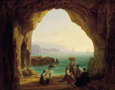 Grotto of Sorrento with a View of Capo Mahea, , Thomas Ender