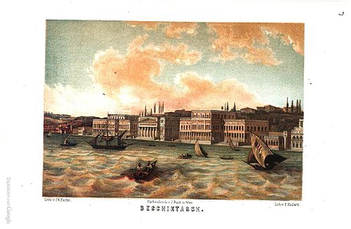 Ansicht von Beschiktasch um 1850, 1853, Thomas Ender