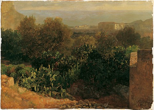 Südliche Landschaft mit Kakteen, 1837, Thomas Ender