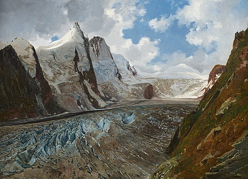 Der Großglockner mit der Pasterze, 1832, Thomas Ender