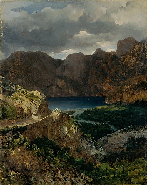 Blick auf den Gardasee, 1840, Thomas Ender