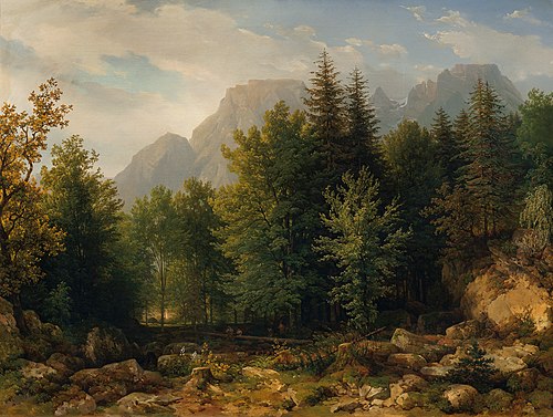 Forest Landscape in the High Mountains, , Thomas Ender