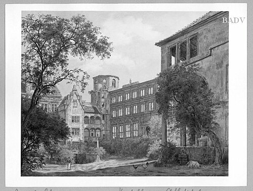Heidelberger Schloss, 1823, Jakob Alt