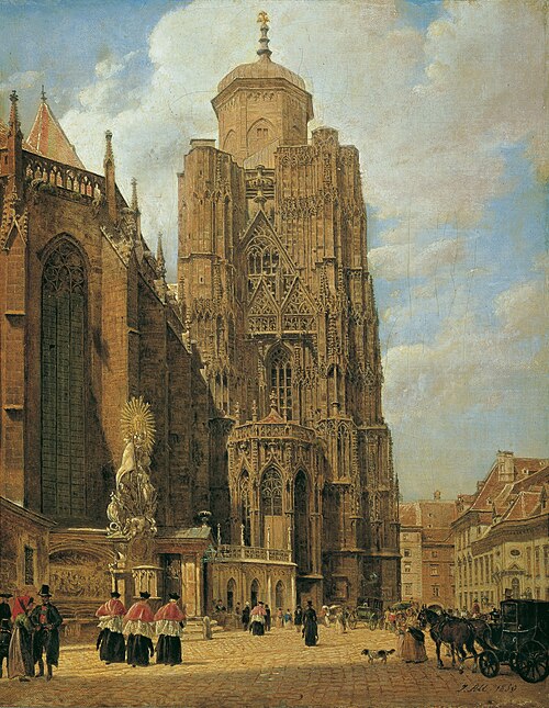 St. Stephen's Cathedral in Vienna, 1850, Jakob Alt