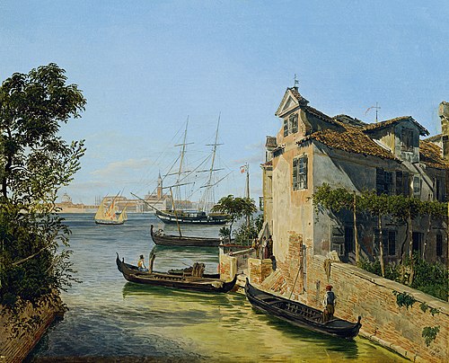 View of San Giorgio Maggiore in Venice, 1834, Jakob Alt