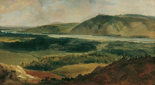 Donaulandschaft, vom Bisamberg aus gesehen, 1790, Johann Christian Brand