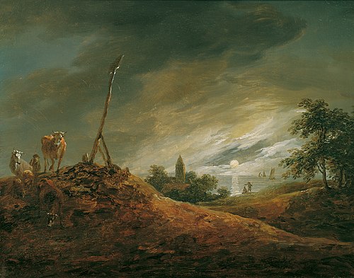 Evening landscape, 1771, Johann Christian Brand