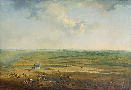 Laxenburg vom Hayd-Lusthaus gegen Maria Lanzendorf, 1758, Johann Christian Brand
