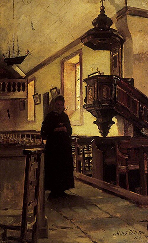 Interior of a Church, 1892, Milly Childers