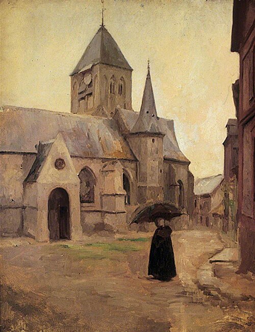 The Church, Veules-les-Roses, Normandy, France, 1902, Milly Childers