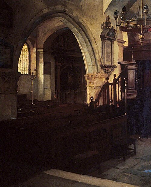 Old Chelsea Church, London, 1922, Milly Childers