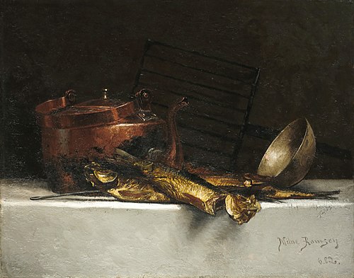 Still Life with Copper Kettle and Herring, 1882, Milne Ramsey