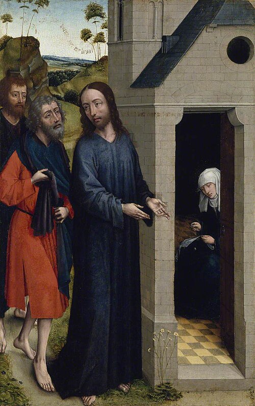 The Calling of Andrew and Simon Peter (possibly a left wing of an altarpiece), , Rogier van der Weyden