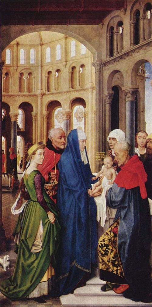Columba-Altar: Darbringung im Tempel, 1455, Rogier van der Weyden