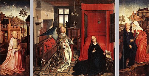 Triptyque de l'Annonciation, 1434, Rogier van der Weyden