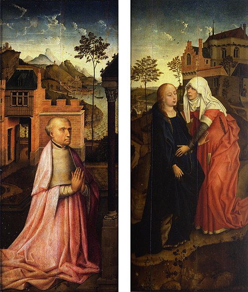 La Visitació amb comitent, 1435, Rogier van der Weyden