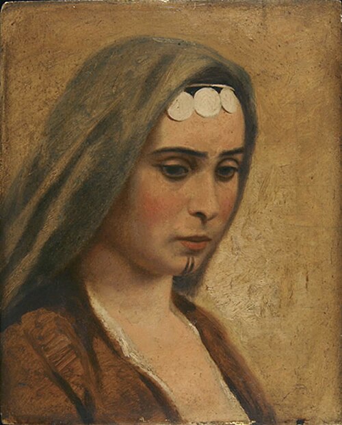 Head of an Arab Girl, 1851, Miner Kilbourne Kellogg