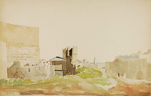 Tower of Hypacus, Jerusalem, 1851, Miner Kilbourne Kellogg