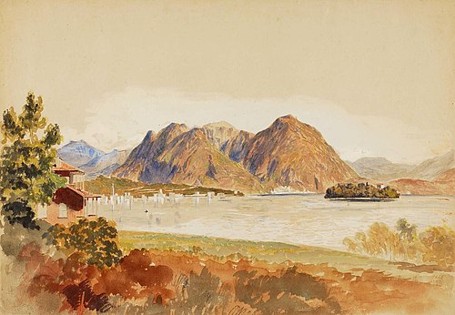 Lago Maggiore, Italy, 1851, Miner Kilbourne Kellogg