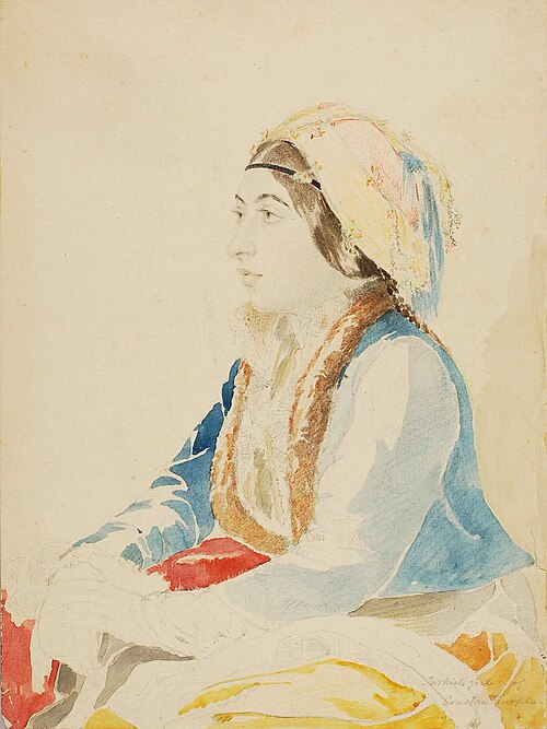 Turkish Girl of Constantinople, 1851, Miner Kilbourne Kellogg