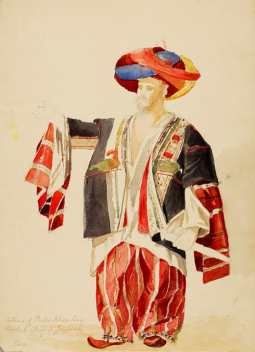 Costume of Beder Khan Bey, 1851, Miner Kilbourne Kellogg