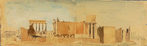Ruins of Balbeck, 1844, Miner Kilbourne Kellogg