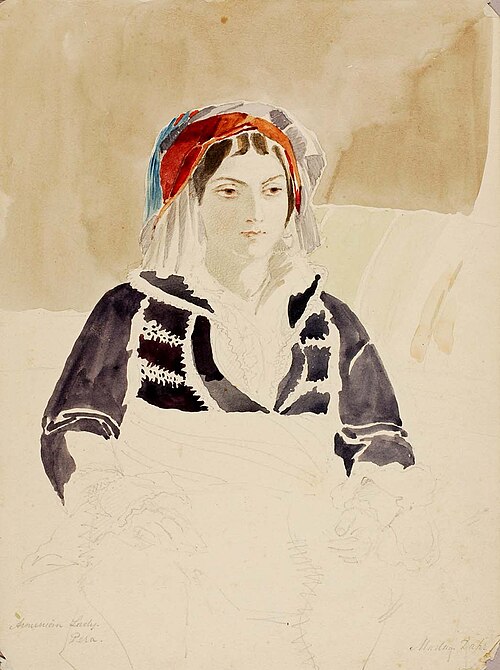 Armenian Lady, Pera, 1851, Miner Kilbourne Kellogg
