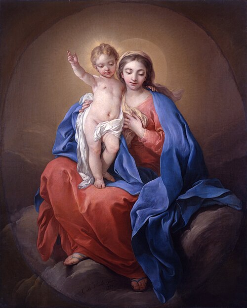 La Vierge et l'enfant bénissant, 1738, Charles André van Loo
