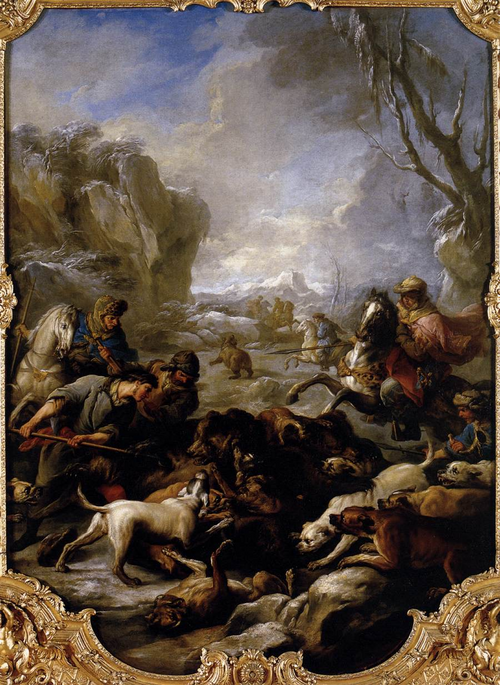 La chasse à l'ours, 1736, Charles André van Loo