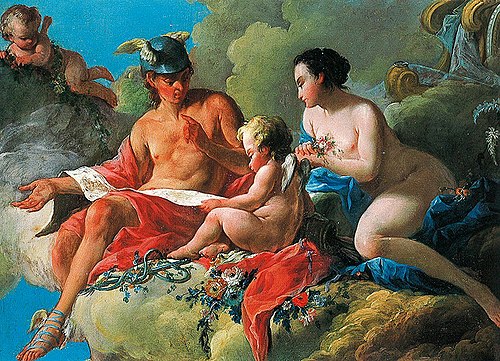 L'Education de Cupidon., 1750, Charles André van Loo