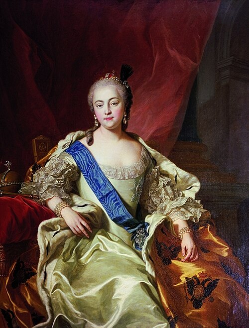 « Portrait de l’impératrice Élisabeth Petrovna » (1709–1762), 1760, Charles André van Loo