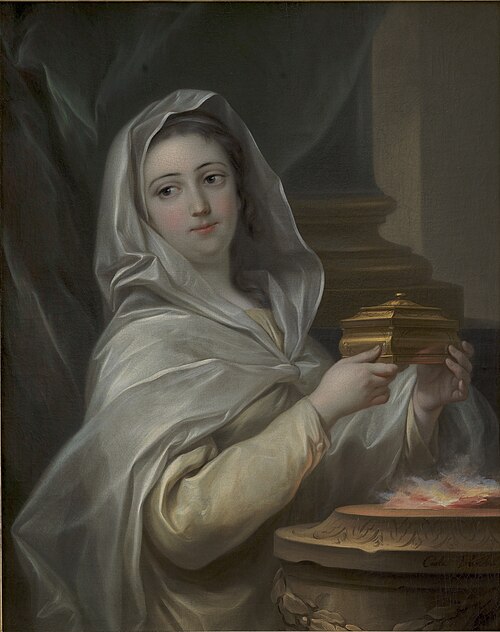 A Vestal. Woman portrayed as a Vestal?, 1750, Charles André van Loo