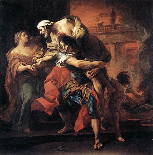 Énée portant Anchise, 1729, Charles André van Loo