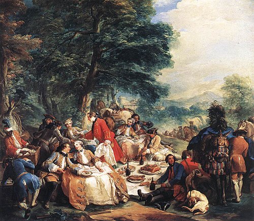 Halte de chasse, 1737, Charles André van Loo