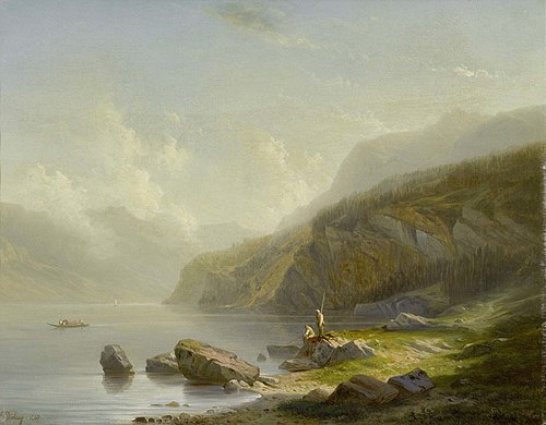 Au bord du lac, 1867, François Diday