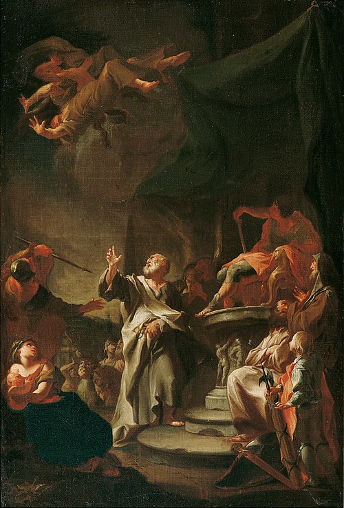 Der Sturz des Magiers Simon, 1743, Paul Troger