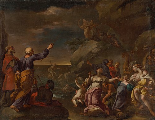The Israelites Cross the Red Sea, 1700, Paul Troger