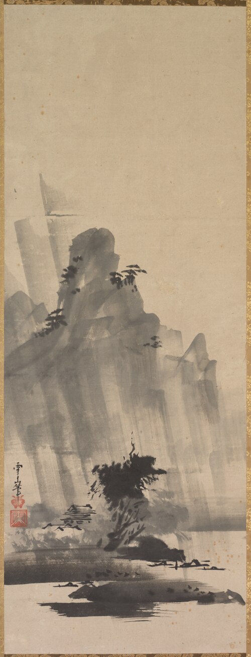 Mountain and River in Storm, 1625, Hirowatari Setsuzan