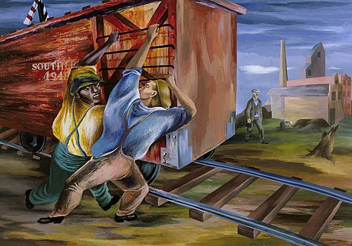 Back o' the Yards #3, 1937, Mitchell Siporin