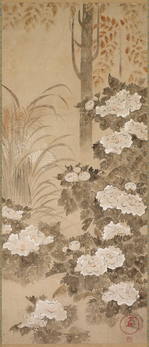 Peonies, 1755, Tatebayashi Kagei