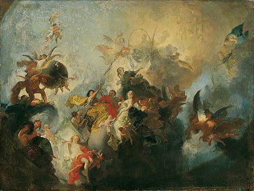 Divine Providence and Virtues, 1765, Franz Anton Maulbertsch