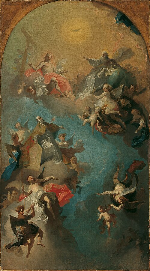 The Reception of St. Augustine in the Sky, 1785, Franz Anton Maulbertsch