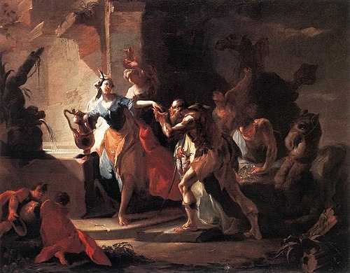 Rebecca and Eliezer at the Well, 1750, Franz Anton Maulbertsch